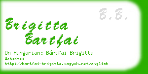 brigitta bartfai business card