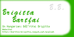 brigitta bartfai business card